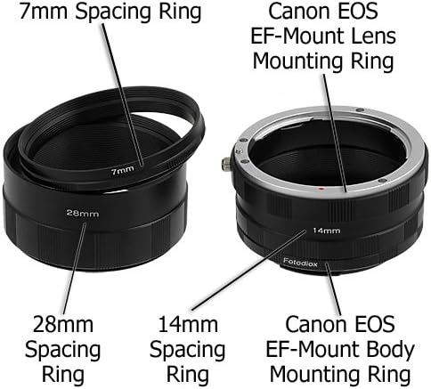 Fotodiox Makro Uzatma Tüpü Seti ile Uyumlu Canon EOS EF/EF-S Kameralar Aşırı Makro Fotoğrafçılığı