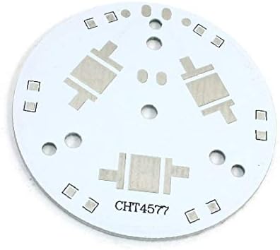 X-DREE 50mm 3x1 W/3 W/5 W LED Yuvarlak Alüminyum PCB devre Taban Plakası(50mm 3x1 W / 3 W / 5 W LED placa de placa