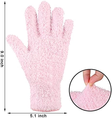 Bencailor 4 Pairs Mikrofiber Tozlama Eldiven Yıkanabilir Kullanımlık temizlik eldiveni Eldivenler Bitkiler için Ev