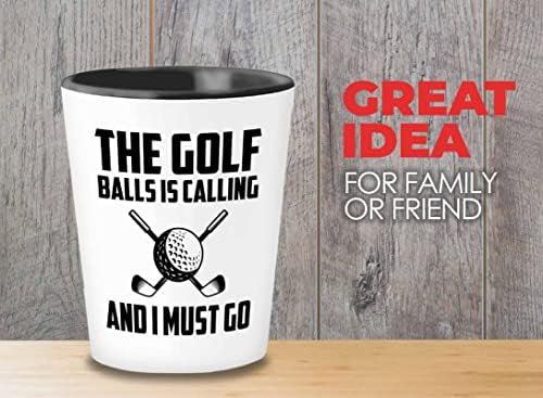 Flairy Land Golfçü Atış Cam 1.5 oz - golf topları çağırıyor-Golfçü Erkekler için Hediyeler Golf Komik Golf Birdie