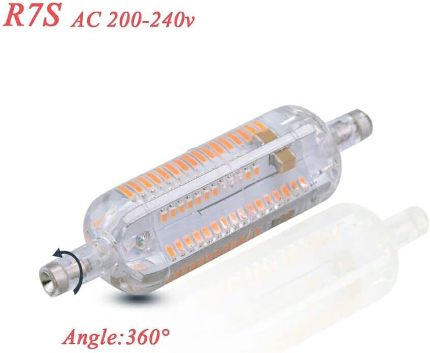 YALAZ geniş gerilim ışıkları 4 paketi R7S LED ampul 5 W 78mm SMD 3014 108 saf beyaz / sıcak beyaz mısır ışık R7S dış