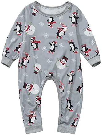 XBKPLO Erkek Bebek Aile Romper Pijama Noel Tulum Yenidoğan Kız Orn Giysileri Yetişkin Noel Pijama Aile için