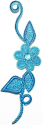 Kleenplus 3 adet. Güzel Mavi çiçek askılığı Yama Çiçekler Çıkartmalar El Sanatları Sanat Dikiş Tamir İşlemeli Demir
