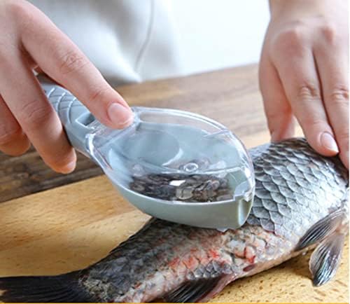 ABAGAL Mutfak kapaklı Kazıyıcı Ölçek Aracı Balık pulu Kazıyıcı Manuel Kaldırma Balık Pulu Aracı Balık Pulu Fırça Mutfak