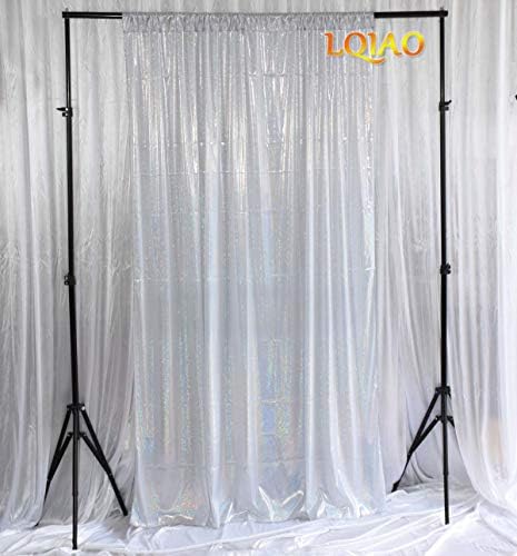 LQIAO Lazer Pembe 5x10FT Zemin Pırıltılı Holografik Kumaş Perde / Arka Plan Fotoğraf Arka Plan ve Stüdyo Fotoğrafçılığı