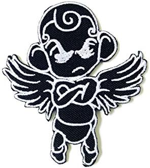 TH Cupid Melek Siyah Komik Karikatür Logo İşlemeli Aplike Dikmek Demir on Patch Şapka Ceketler Çanta Kot T-Shirt Sırt