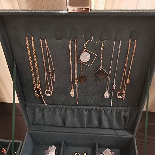 QTT Mücevher Kutuları Pazen Büyük Kapasiteli Takı Organizatör Çok Fonksiyonlu saklama kutusu Küpe Kolye Bilezik Mücevher
