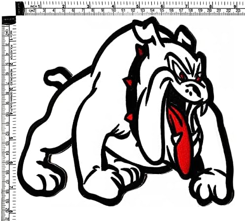 Kağıt mendil. Büyük Büyük Jumbo Bulldog Pitbull Beyaz Köpek Yama İşlemeli Aplike Zanaat El Yapımı Elbise DIY kostüm