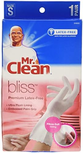 Mr. Clean Bliss Premium Lateks İçermeyen Eldivenler, Küçük, 4 Çift (1'li Paket)