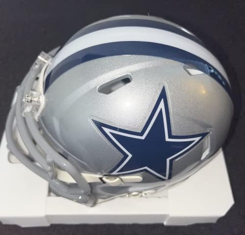 Emmitt Smith, Prova ve Beckett Kimlik Doğrulamalı İmzalı NFL Dallas Cowboys Mini Kaskını İmzaladı