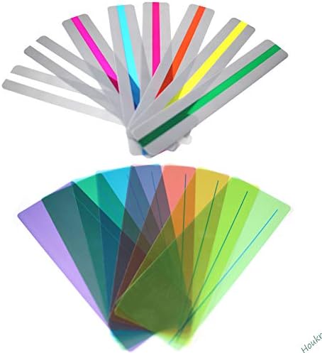 Houkr Rehberli Okuma Vurgulama Şeritleri Disleksi (16 Adet), DEHB ve Görsel Stresi Azaltmak için Renkli Kaplama Okuma