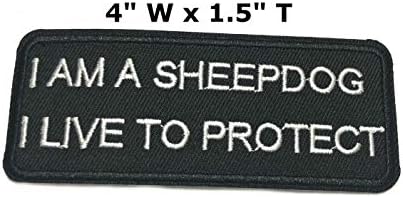 Ben Bir Çoban Köpeği - 4 W x 1.5 T İşlemeli DIY Demir veya Dikmek Dekoratif Yama Rozeti Amblemi Askeri Taktik Serisi