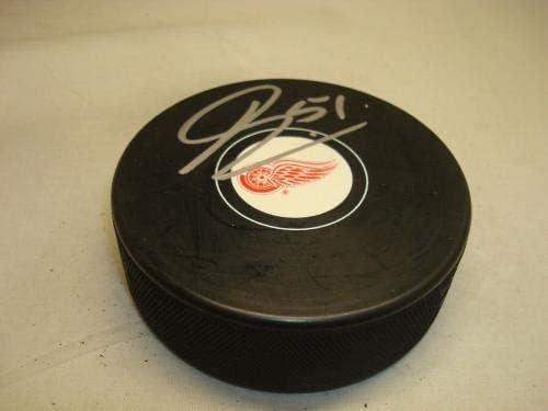 Frans Nielsen İmzalı Detroit Red Wings Hokey Diski İmzalı 1B İmzalı NHL Diskleri