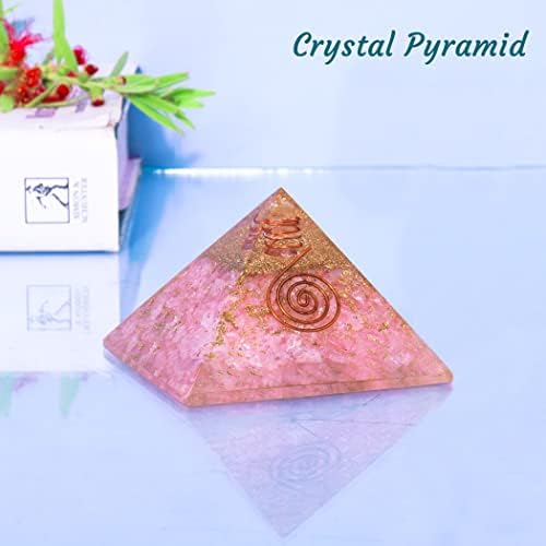YATHABİ Gül Kuvars Kristalleri-Orgon Piramidi-Piramit Kristali-Orgonit Taşları - Pembe Kristal-Pozitif Enerji için