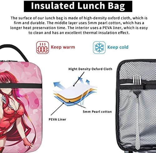 Lise Dxd öğle yemeği çantası 3d Anime ısı yalıtımlı yemek kabı yeniden Kullanılabilir öğle yemeği termal çanta taşınabilir