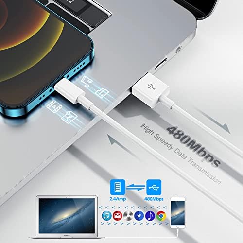 [Apple MFi Sertifikalı] Yıldırım Kablosu 5 paket [3/3/6/6/10FT] hızlı iPhone şarj kablosu için Uyumlu iPhone 14/13