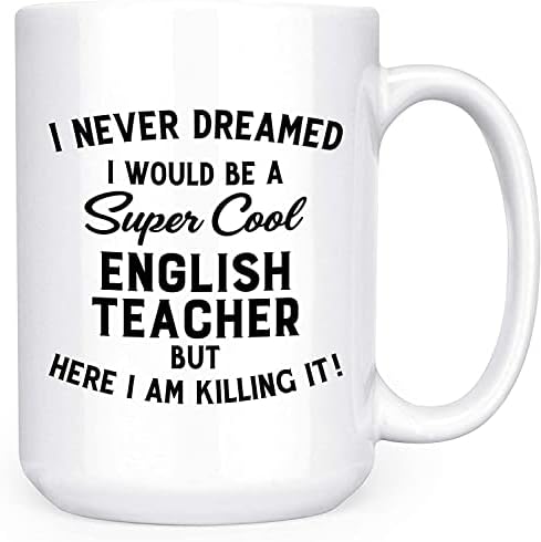 Harika Bir ingilizce Öğretmeni Olurdum Ama İşte Buradayım-15oz Deluxe Çift Taraflı Kahve Çay Bardağı