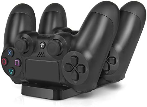 TNP PS4 Şarj İstasyonu - çift usb şarj doku İstasyonu Cradle Standı Tabanı Sony Playstation 4 Çift Şok Kablosuz Denetleyici