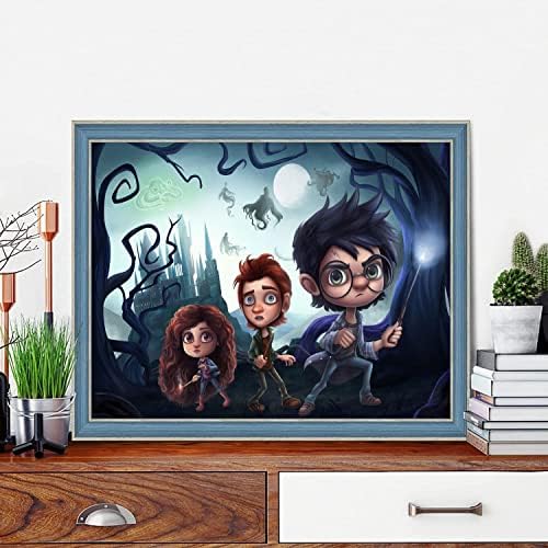 GemZono Elmas Boyama Kitleri Yetişkinler için, Harry Sihirli Çocuk Potter 5D Elmas Sanat Kitleri Çocuklar için Acemi