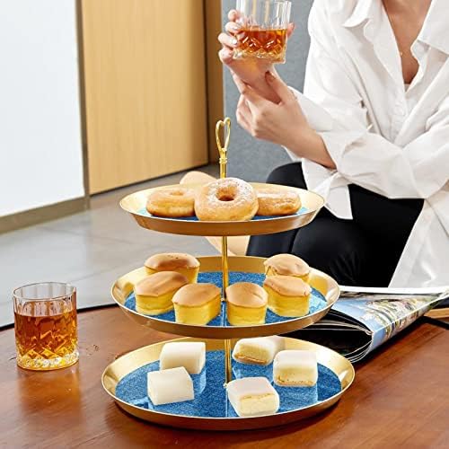Kek Standı Seti 3 Katmanlı Cupcake Standları Kullanımlık Pasta Tabağı Düğün Doğum Günü Çay Partisi Süslemeleri, Vintage