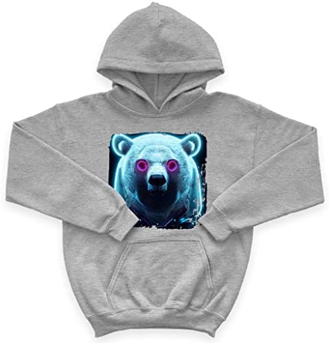 Kutup Ayısı Tasarım Çocuk Sünger Polar Hoodie-Bilimkurgu Çocuk Hoodie-Çocuklar için sanat baskılı kapüşonlu svetşört