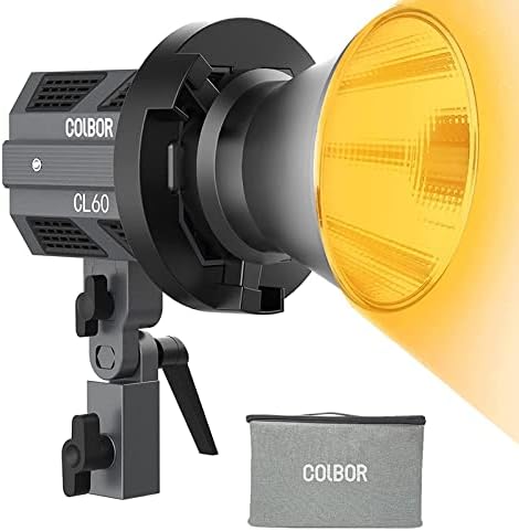 COLBOR CL60 COB Video ışığı, güç 65 W, 2700 K ila 6500 K, CRI 97+, Sadece 550g, Destek APP kontrolü
