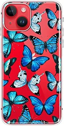 FancyCase iPhone 14 Plus Kılıf (6,7 inç)-Kadın Kızlar Şık Kelebek Desenli Esnek TPU Koruyucu Şeffaf Kılıf iPhone 14