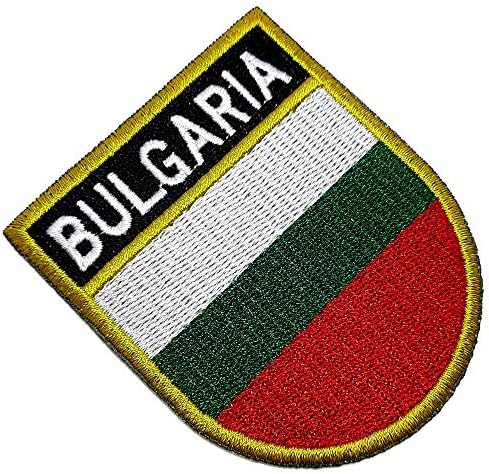 BP0204ET 01 BR44 Bulgaristan Ülke Bayrağı İşlemeli Yama Altın Sınır Üniforma Kart Kimono, demir veya Dikmek