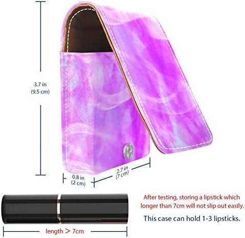 ORYUEKAN Makyaj ruj kılıfı ruj aynalı çanta taşınabilir ruj çanta dudak parlatıcısı depolama organizatör, Psyche Pembe