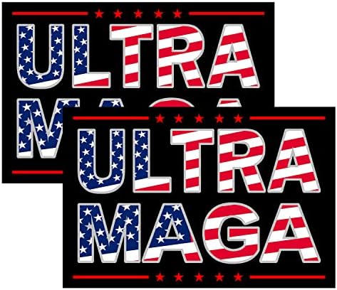 2 Paket Ultra MAGA tampon çıkartmaları 6x4 İnç,FJB Trump 2024 Çıkartmalar Su Geçirmez Çıkartmaları Motosiklet Kamyon