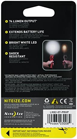 Nite Ize - 4005778 C / D Fenerleri için Yüksek Güçlü LED Yükseltme Ampulü, 74 Lümen Ampul Saf Beyaz