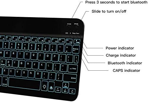 Apple iPhone 12 Pro Max ile Uyumlu BoxWave Klavye (Boxwave'den Klavye) - İnce Tuşlar Bluetooth Klavye-Arkadan Aydınlatmalı,