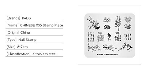 KADS Tırnak tırnak yapıştırması Çin Tarzı Geometri Nail Art Damga Şablon DIY Görüntü Şablon Manikür tırnak yapıştırması
