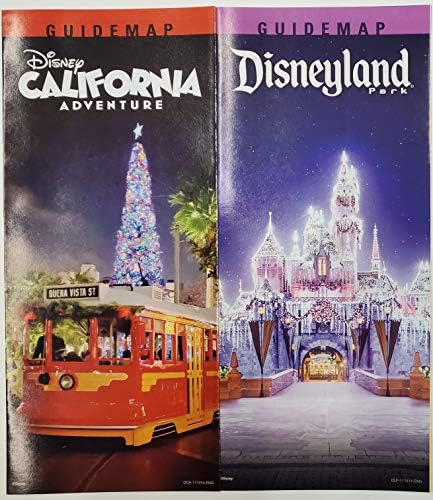 Disneyland Park Kaliforniya Macerası İçeren 8 Harita Tur Rehberi Seti Buena Vista 55. Yıl Dönümü Uzay Dağı Geceyi