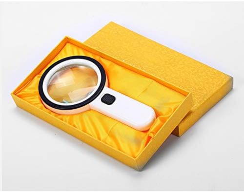 HUANGXING - 30X el ışıklı büyüteç çift cam Lens LED büyüteç