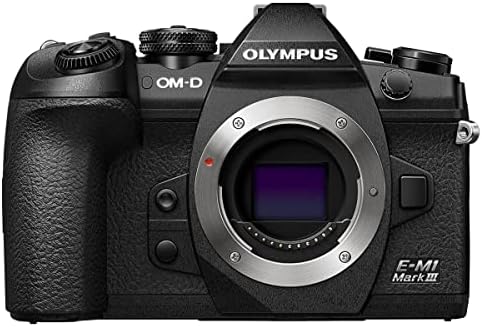 Olympus OM-D E-M1 Mark III Aynasız Dijital fotoğraf Makinesi Gövdesi, Siyah M. Zuıko Dıgıtal ED 60mm f2. 8 Makro Lens