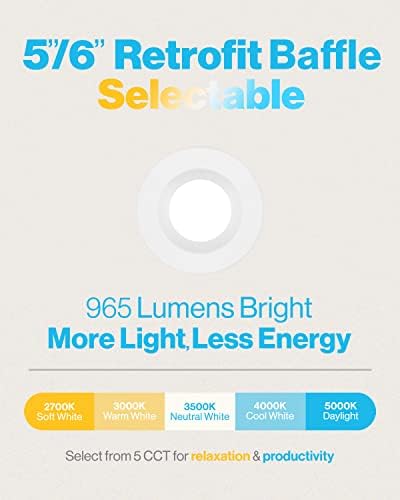 Sunco LED Gömme Aydınlatma 6 inç, 12 Paket Seçilebilir 2700K/3000K/3500K/4000K/5000K 50.000 Saat Kullanım Ömrü, Kısılabilir