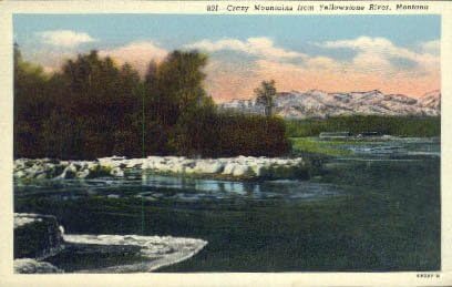 Yellowstone Nehri, Montana Kartpostalı