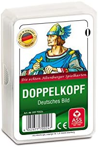 ASS Philos 6677 - Doppelkopf deutsches Bild Kornblume, Kunststoffetui, Spielkarten