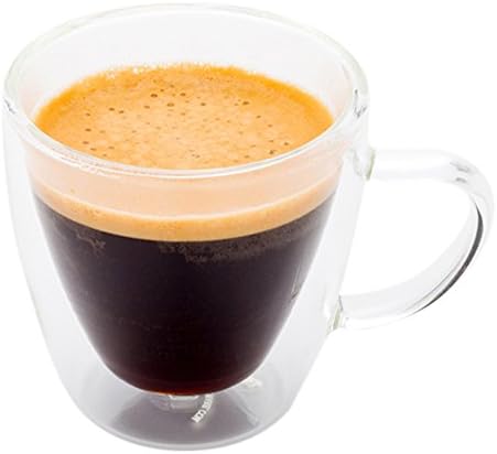 Forma 6 Ons Şeffaf Kahve Fincanı, 10 Çift Cidarlı Şeffaf Kahve Bardağı - Talaşlara Dayanıklı, Yeniden Kullanılabilir,