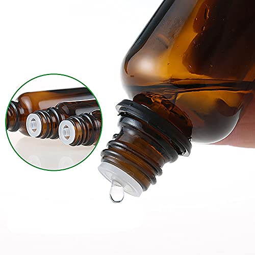 6 adet 5ml/10ml / 15ml / 20ml / 30ml Amber Kahverengi Cam Euro Damlalıklı şişeler Delikli ve Kapaklı uçucu yağ Sıvı