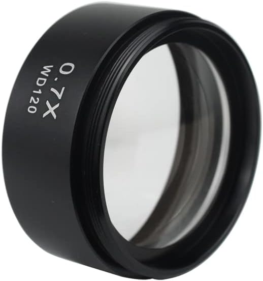 WD165 0.3 X 0.5 X 0.7 X 1X 2X Barlow Lens Stereo Mikroskop Lens Aksesuarları Yardımcı Objektif Lens 48mm Konu (Renk: