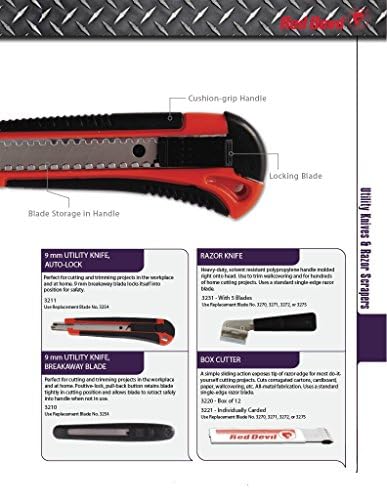 Kırmızı Şeytan 3211 9mm Otomatik Kilit Maket Bıçağı