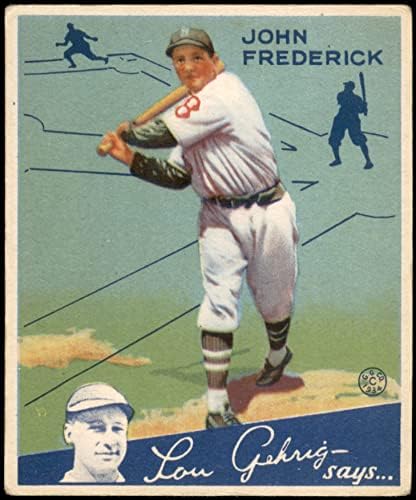 1934 Goudey 47 John Frederick Brooklyn Dodgers (Beyzbol Kartı) VG / ESKİ + Dodgers