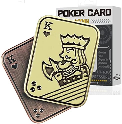 Metal Poker Fidget Kaymak Oyuncaklar, Manyetik Metal Fidget Clicker, EDC İtme Kart Kaymak, Dokunsal Sikke Ofis Clicker