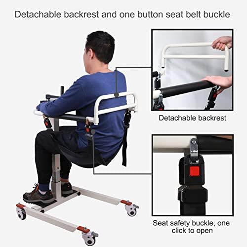 Ev Transferi için Hasta Asansörü Tekerlekli Sandalye Duş Tekerlekli Sandalyesi, Hafif Ayarlanabilir koltuk Yüksekliği,