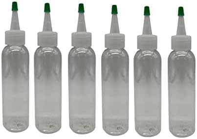 Doğal Çiftlikler 4 oz Şeffaf Cosmo BPA İÇERMEYEN Şişeler - 6 Paket Boş Doldurulabilir Kaplar-Uçucu Yağlar-Saç-Aromaterapi