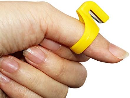 ISKYBOB 9 Set İplik İplik Kesici Yüzük Parmak Bıçak Bıçak Nakış İpi Kaldırmak Kiti Plastik Çapraz Dikiş Kesme Aletleri