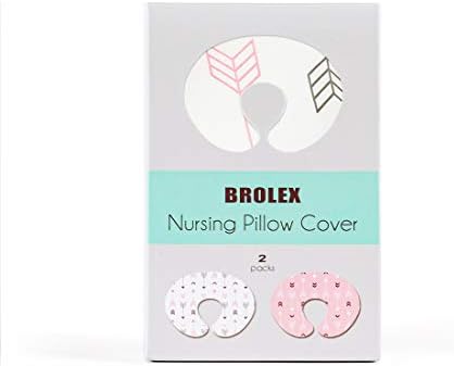 BROLEX Sıkı Hemşirelik Yastık Emzirme Anneler için 2 Paket Hemşirelik Yastık Slipcovers Kapakları, Ultra Yumuşak Snug