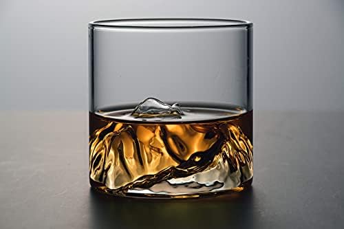 Dağ viski bardağı, Hediye Kutusunda 2 Taş Bardak Seti,Burbon,Viski, Kokteyl veya Çay içmek için Eski Moda Cam, Erkekler